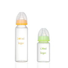 OEM Formula Bpa Free Wholesale Eco Friendly Newborn Custom Anti Colic Feeder Glass Feeding Baby Bottle